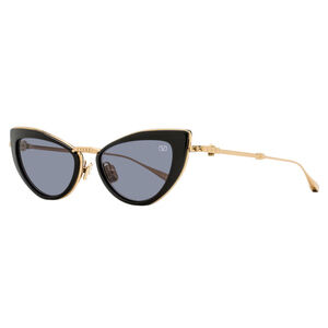 Valentino Titanium Cat Eye Sunglasses VLS-102 A Black/Gold 50mm
